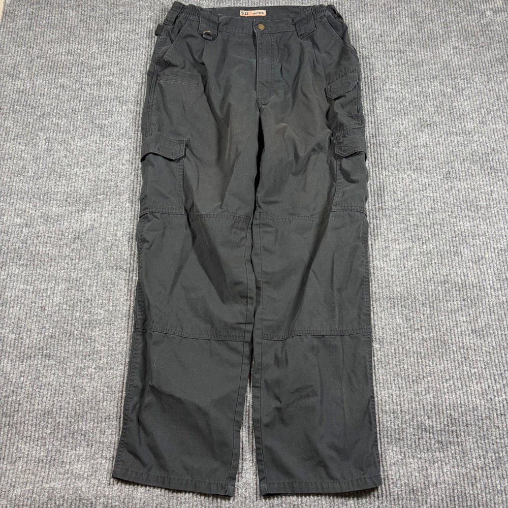 5.11 Tactical Pants Mens 36x32 Black Cotton Ripstop Cargo Work Outdoor Utility